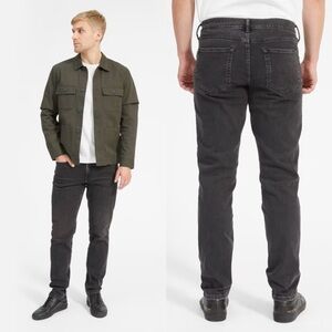 Everlane Mens Black Wash Athletic Stretch Slim Fit Jeans